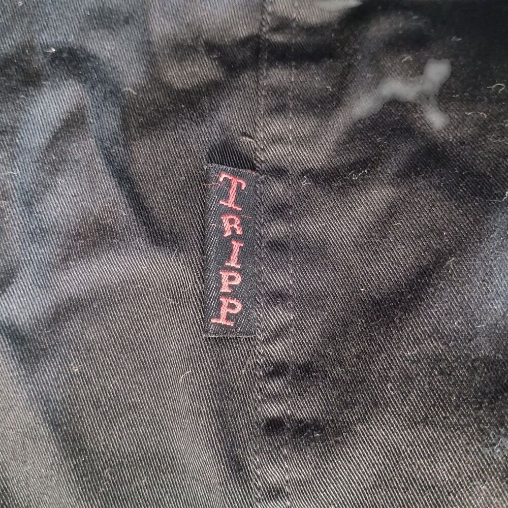 Tripp NYC Goth Dress Womens XL Long Black Front Zip Long Sleeve Cotton - Picture 6 of 7